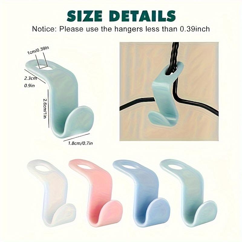 20pcs Plastic Clothes Hanger Connectors - Space-Saving Wall-Mounted Organizer, Durable Hooks for Stylish Closet Storage