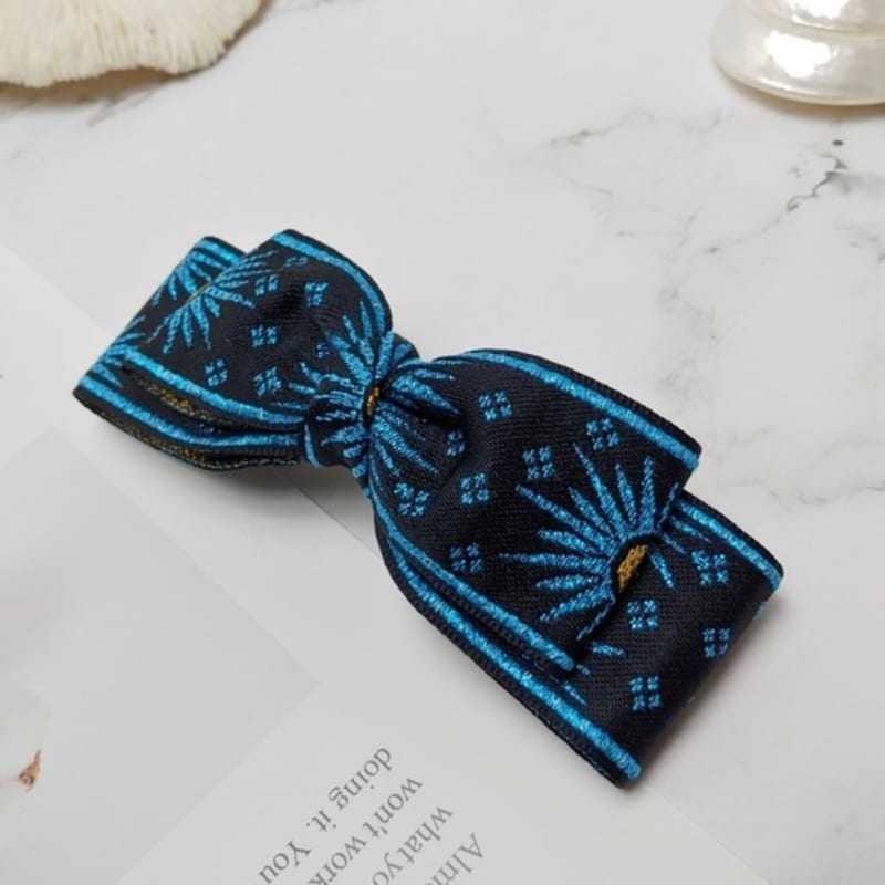 Maia Retro Pearl Hairpin - Blue