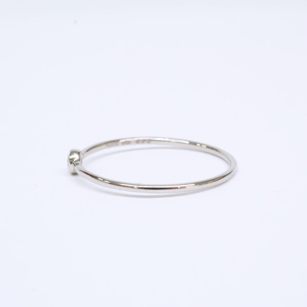 Ete [Excellent Condition] 430593 Pt900 0.03 Slender Diamond Ring Ring PlatinumUsed