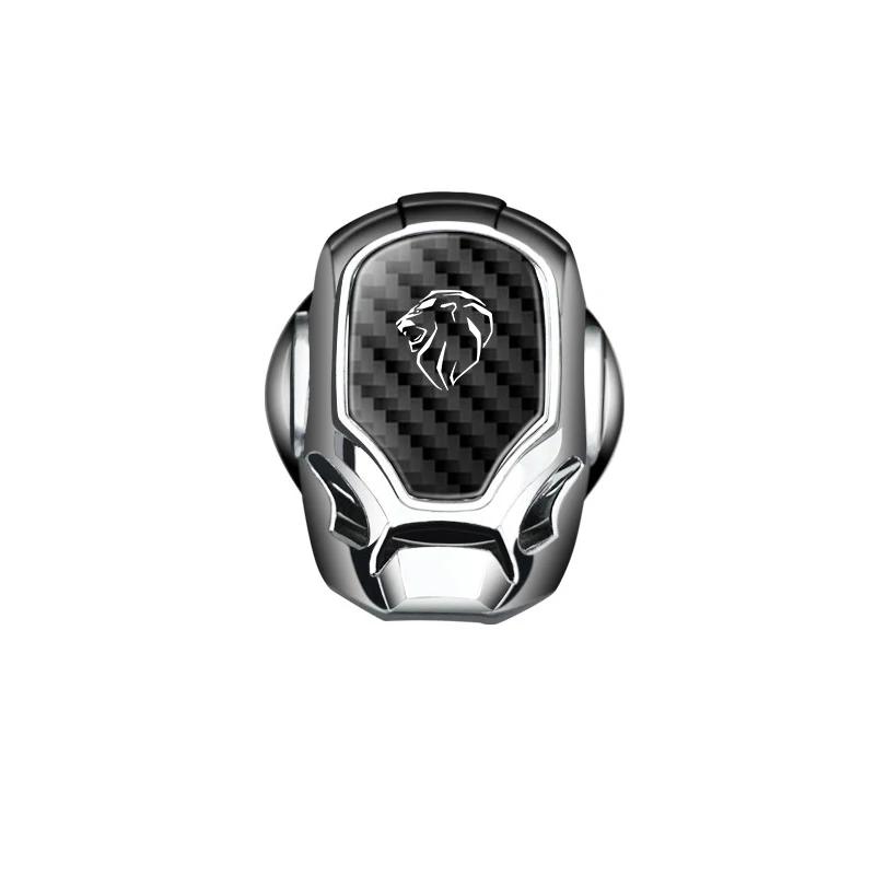 

2026 Hot Car Sticker Metal Car One-Click Start Button Cover Sticker Decoration Cover For Peugeot RCZ 108 206 207 208 301 306 307 серебряный