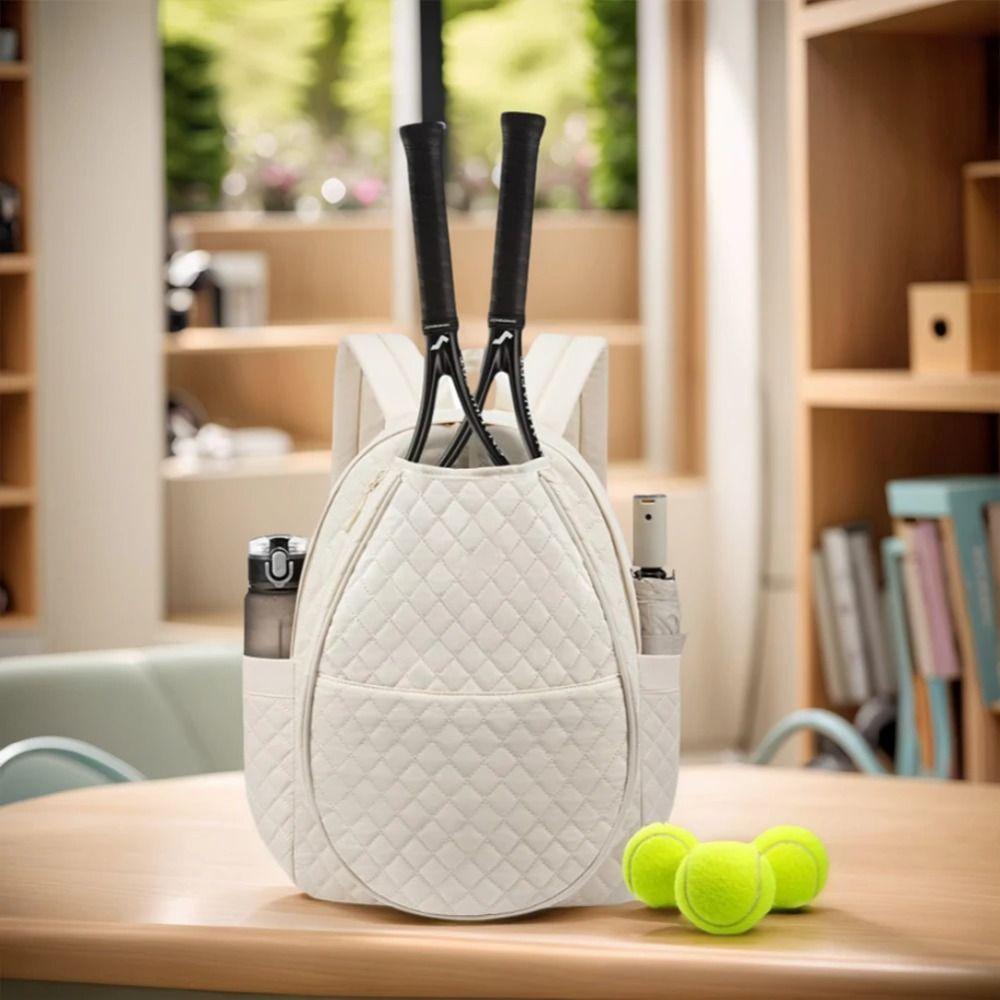 Large Capacity Lightweight Sling Bag Zipper Closure Tennis Racket Bag Men and Women