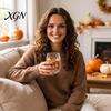 Personalized Daily Use Glassware Stemless Wine Glasses with Marine Animal Pattern, 420ml Capacity, High Borosilicate Halloween Themed Drinking