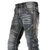 Men's Vintage Kevlar Motorcycle Jeans - Elastic, Fall-Resistant Riding Pants