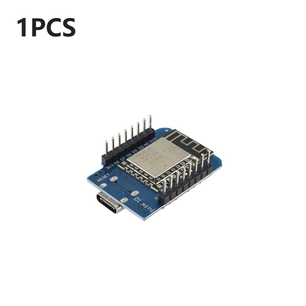 

1-50PCS ESP-12F ESP8266 D1 Mini WIFI Development Board NodeMCU Lua IOT Wifi Welded Boards Type-C Interface Soldered Pin Module