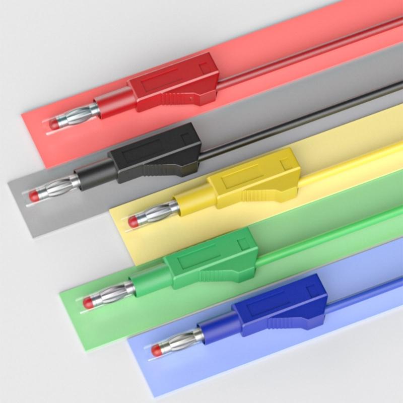 Adjustable 4mm Banana To Banana Test Probes Cables Wire Cord With 1000V Rating And Silicone Insulation for Multimeters