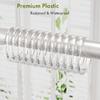 24 Piece Acrylic Shower Hook Set Smooth Sliding Snap Rings Durable Bathroom Hardware For Curtains