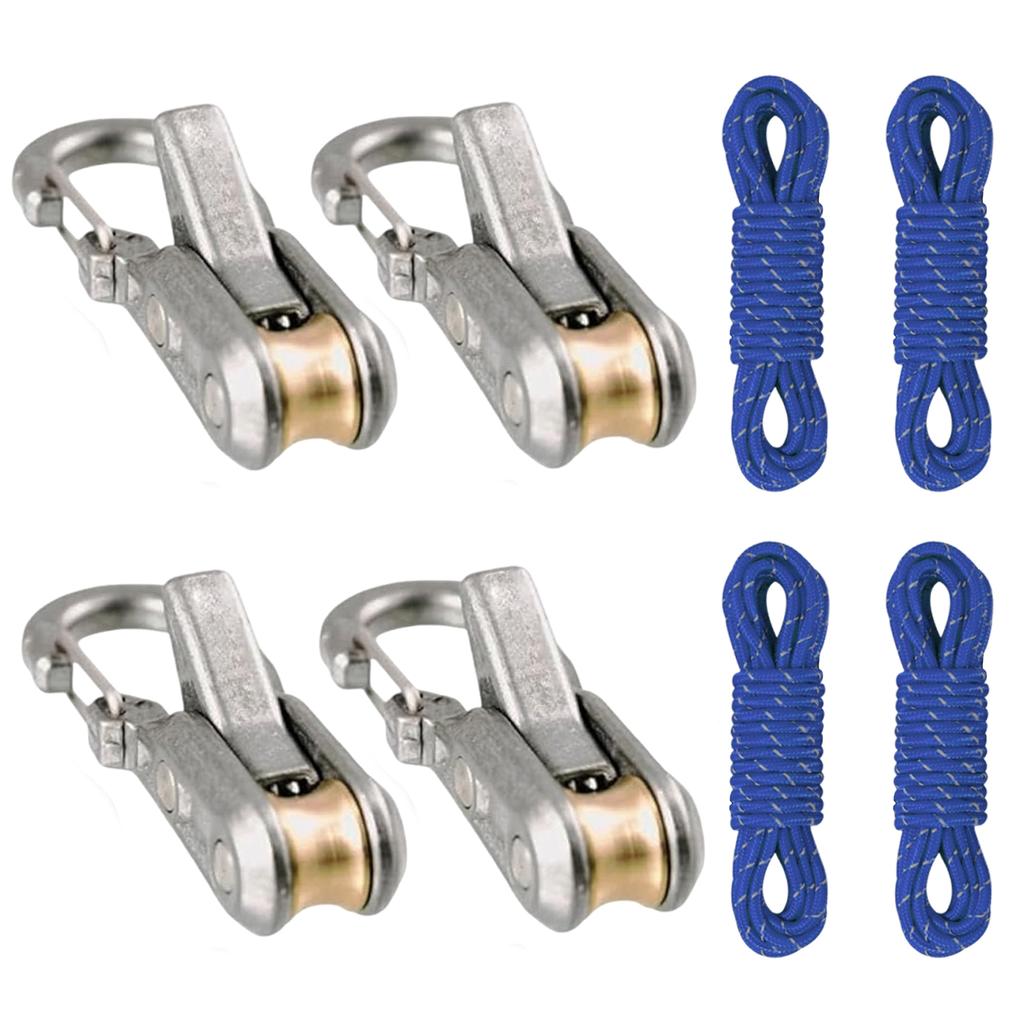 2/4/6Pack Paracord Adjusters Rope Tightening Tool & Tensioner Heavy-Duty Tie Down Rope with Roller Tensioner for Camping Outdoor