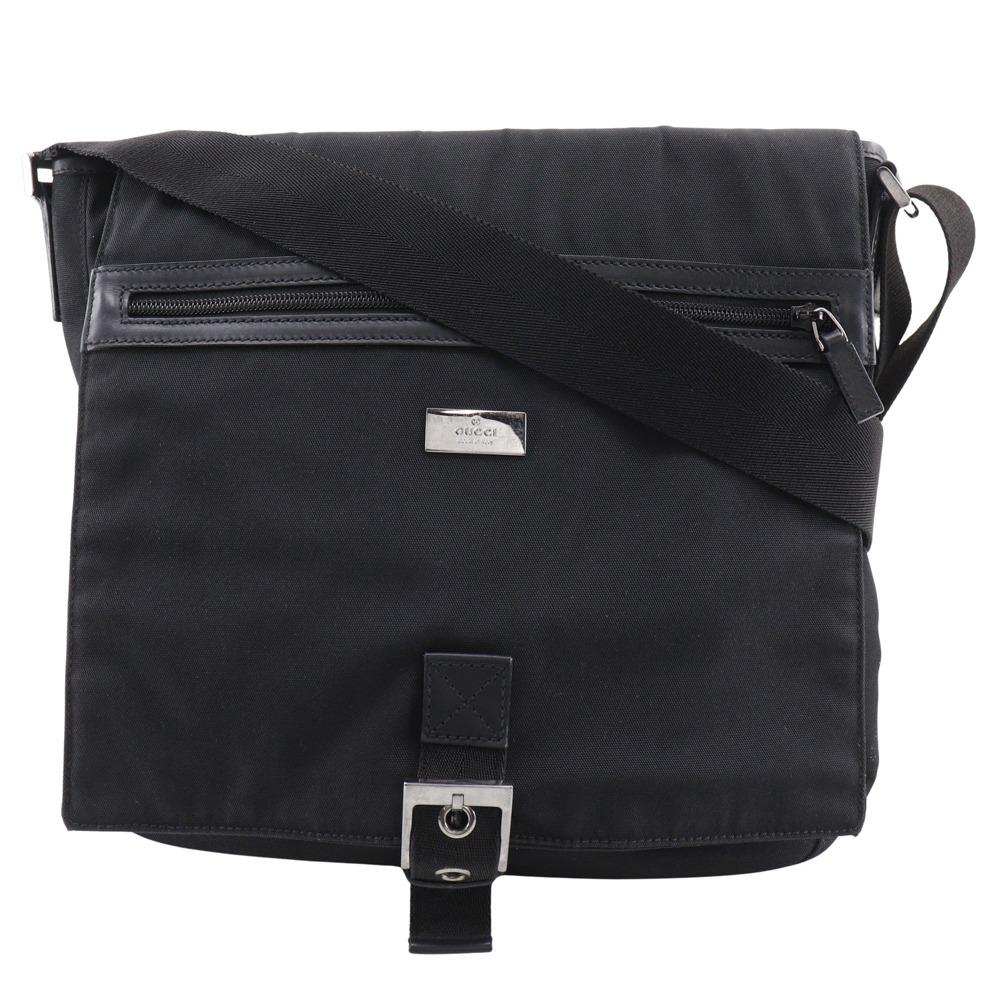 Gucci Shoulder Bag 141194 Black Nylon Canvas Unisex Used