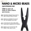 ARLANY Hair Extension Pliers 1000Pcs 4mm Micro Beads for Weft Extension Microlink Pliers Silicone Hair Extension Beading Tool