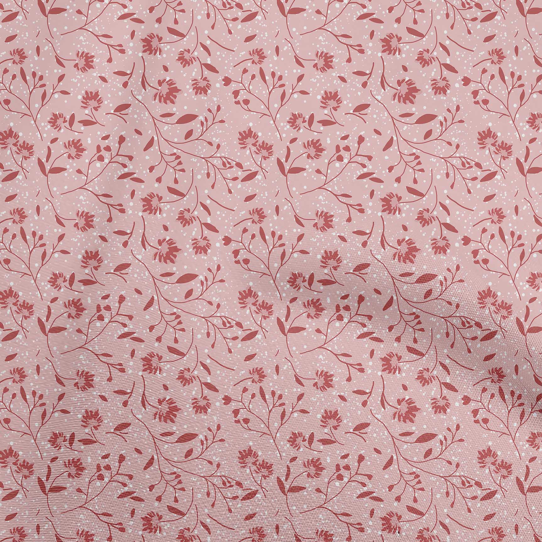 

oneOone Cotton Poplin Dusty Blue Fabric Floral Craft Projects Decor Fabric Printed By The Yard 42 Inch 42 Inch Wide - Viscose Chiffon рожевий