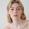 Exquisite Personality Unique Copper Plated 18K Real Gold Hidden Hanging Inlaid Pearl Black Agate Stud Earrings