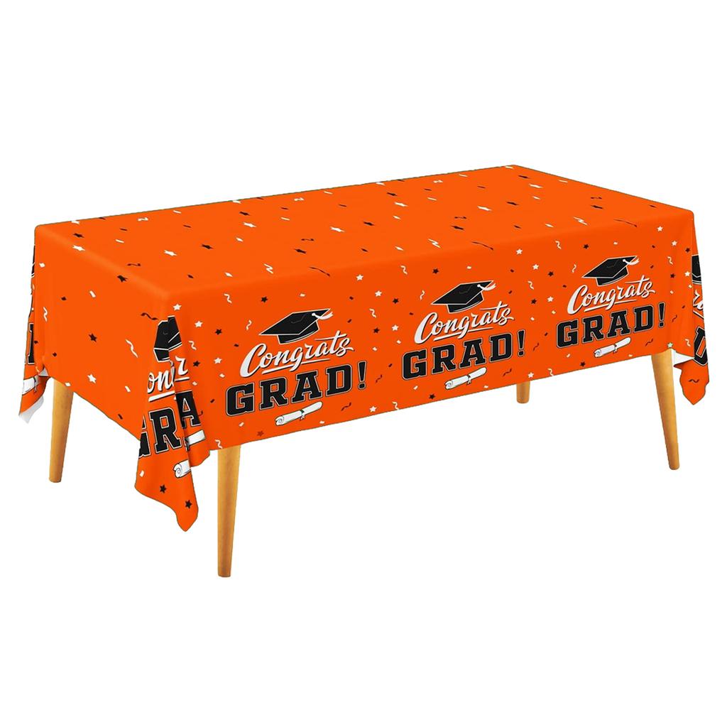 3 Pcs Party Table Cloths Waterproof Graduation Tablecloth Disposable Plastic Table Covers for College & High School Graduations