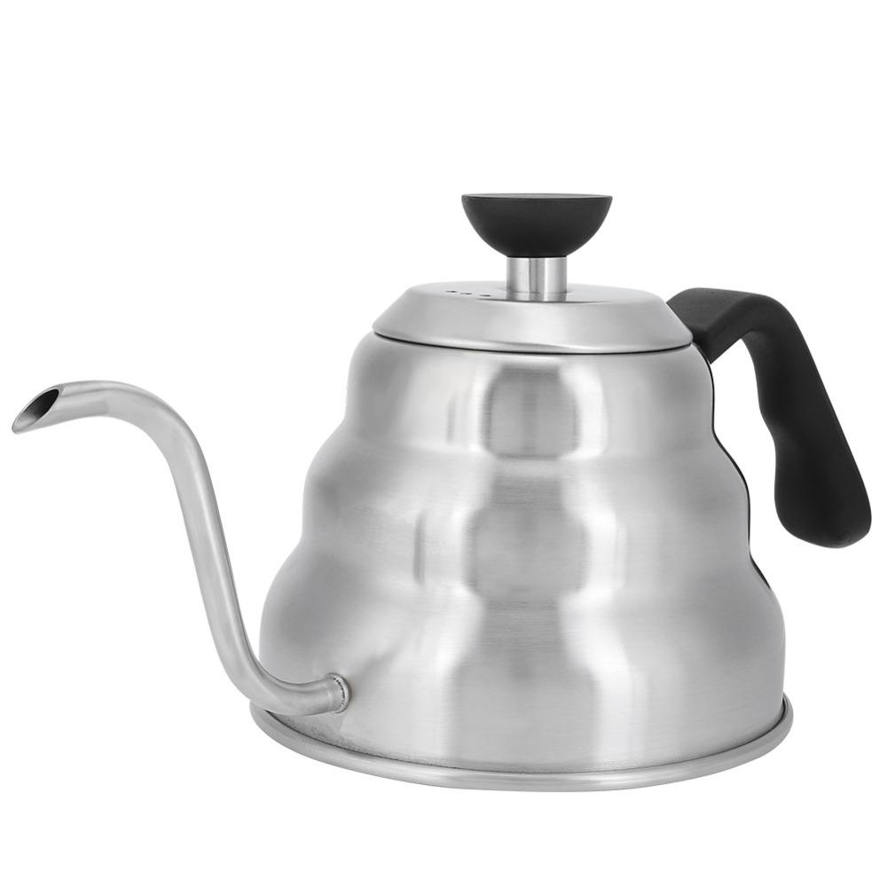 Stainless Steel Body Pour Over Coffee Kettle 1000ml Capacity Stainless Steel Teapot Tea Brewing