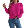 Women's Loose-Fit Sweatshirt New Arrival Casual Colour-Blocked Cable-Knit Long-Sleeved Pullover Women's Knitted Top