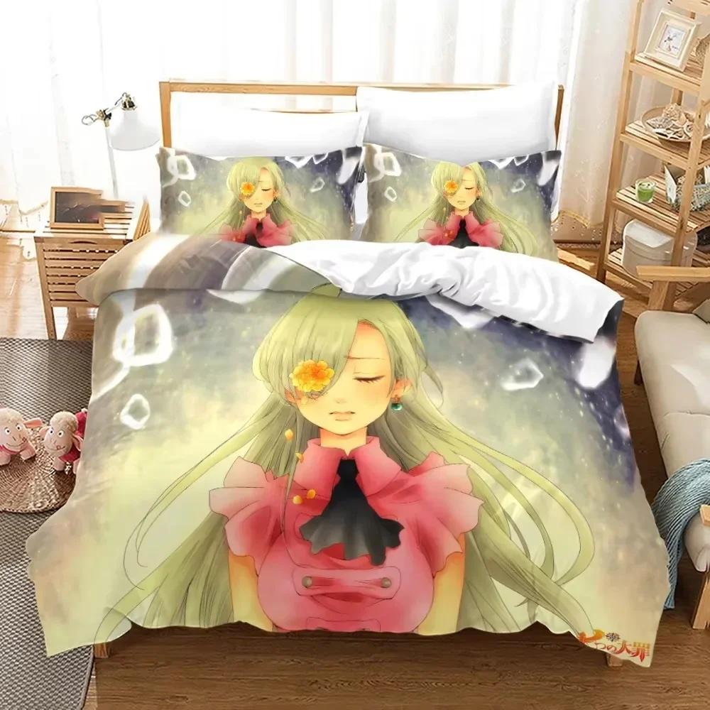Comforter Seven Deadly Sins Anime Meliodas Bedding Set 3D Printed Suitable For Bedroom Kids Home Textile