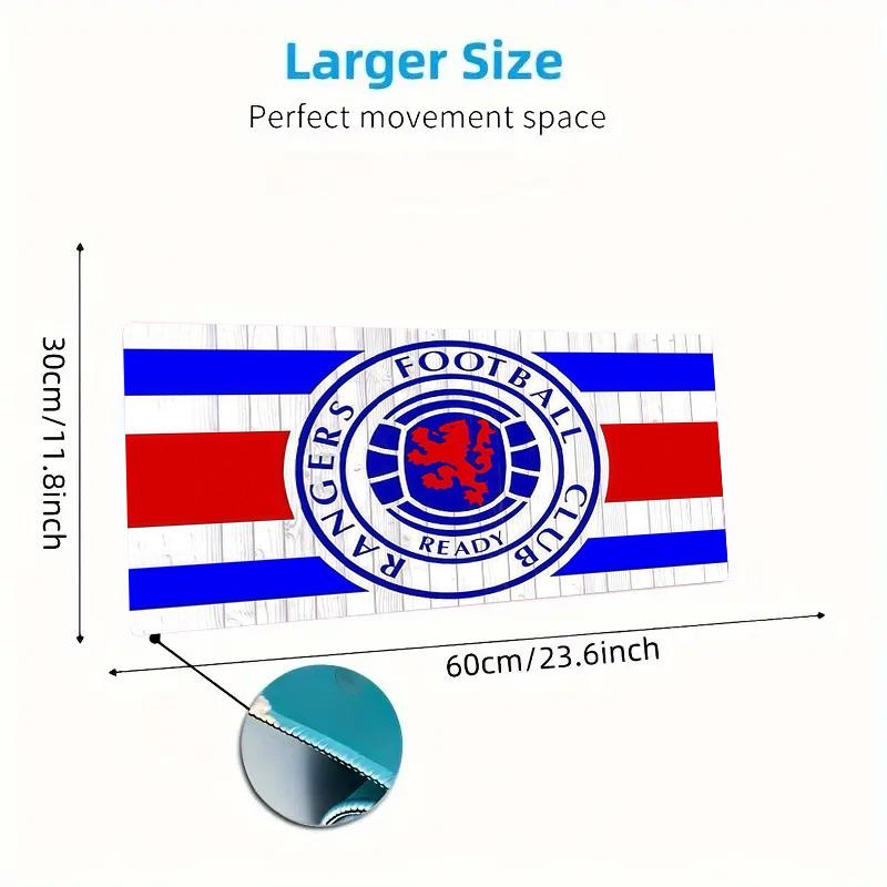 Rangers FC2 Print Cushion Non-slip Laptop Tablet Big Mousepad XXL Mat Mini PC Playmat With Lock edge