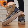 Men's Plush Warm Snow Boots One Foot Anti Slip Fashionable and Versatile Outdoor Travel Shoes