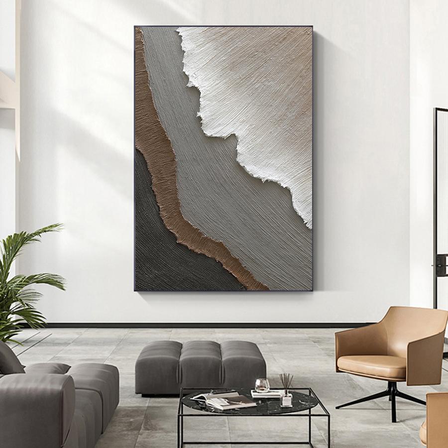 Abstract Textured Posters and Prints Wabi-sabi Style Wall Art Gray and Brown Wall arts Living Room Decor Unframed