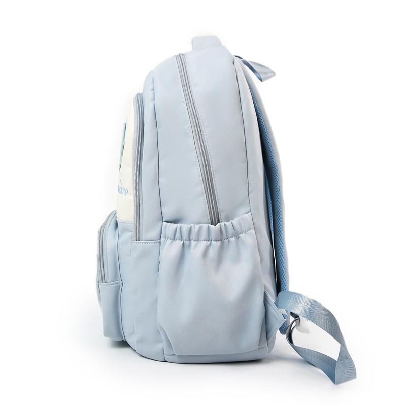 Cute Nylon Backpack for Women – Star Patch Design School Bag with Front Pocket for Everyday Use