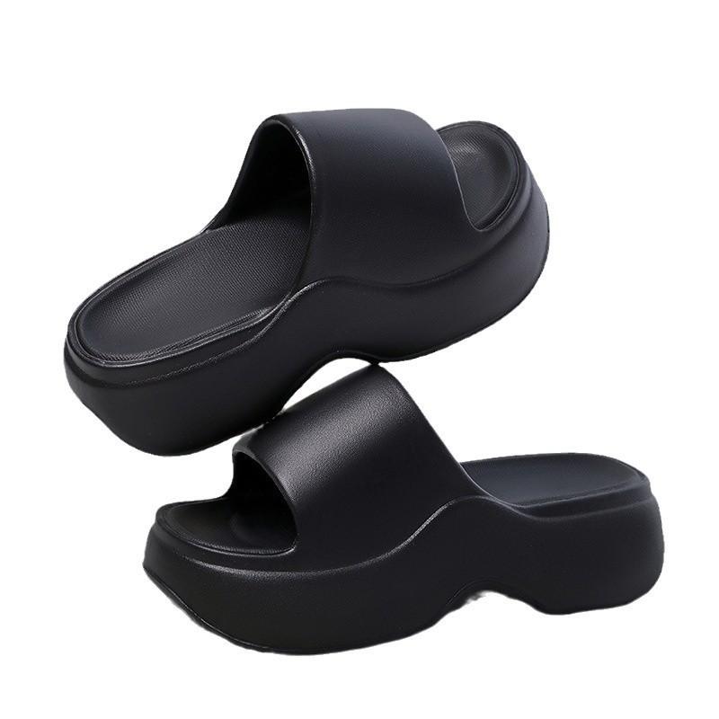 Dámské letní pantofle se silnou podrážkou, zvyšující výšku, plážové sandály, plážová obuv, sandály s měkkou podrážkou pro ženy