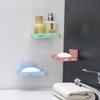 Wall Mounted Soap Dishes Box Bathroom Shower Soap Holder Toiletries Organizer Kitchen Storage Rack Bathroom Supplies For Bath