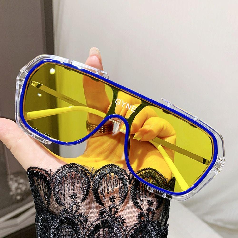 Punk Square Frame Sunglasses Anti-Uv 380 Travel Accessories Black Shades Glasses Street Photos Decoration Eyewear For Women Men