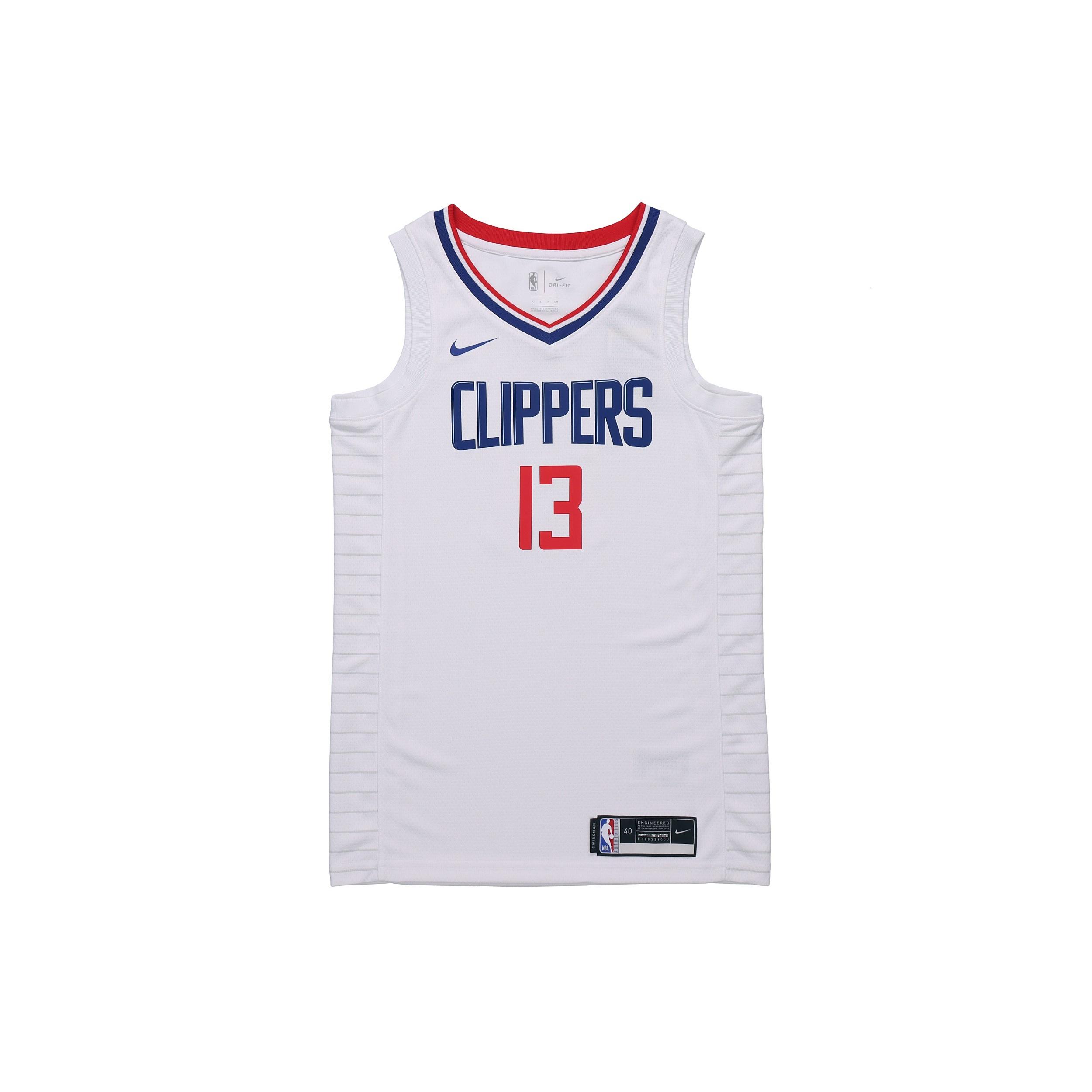 Nike NBA Quick Dry Sports Basketball Jersey White Red Men s CW3594-101 S