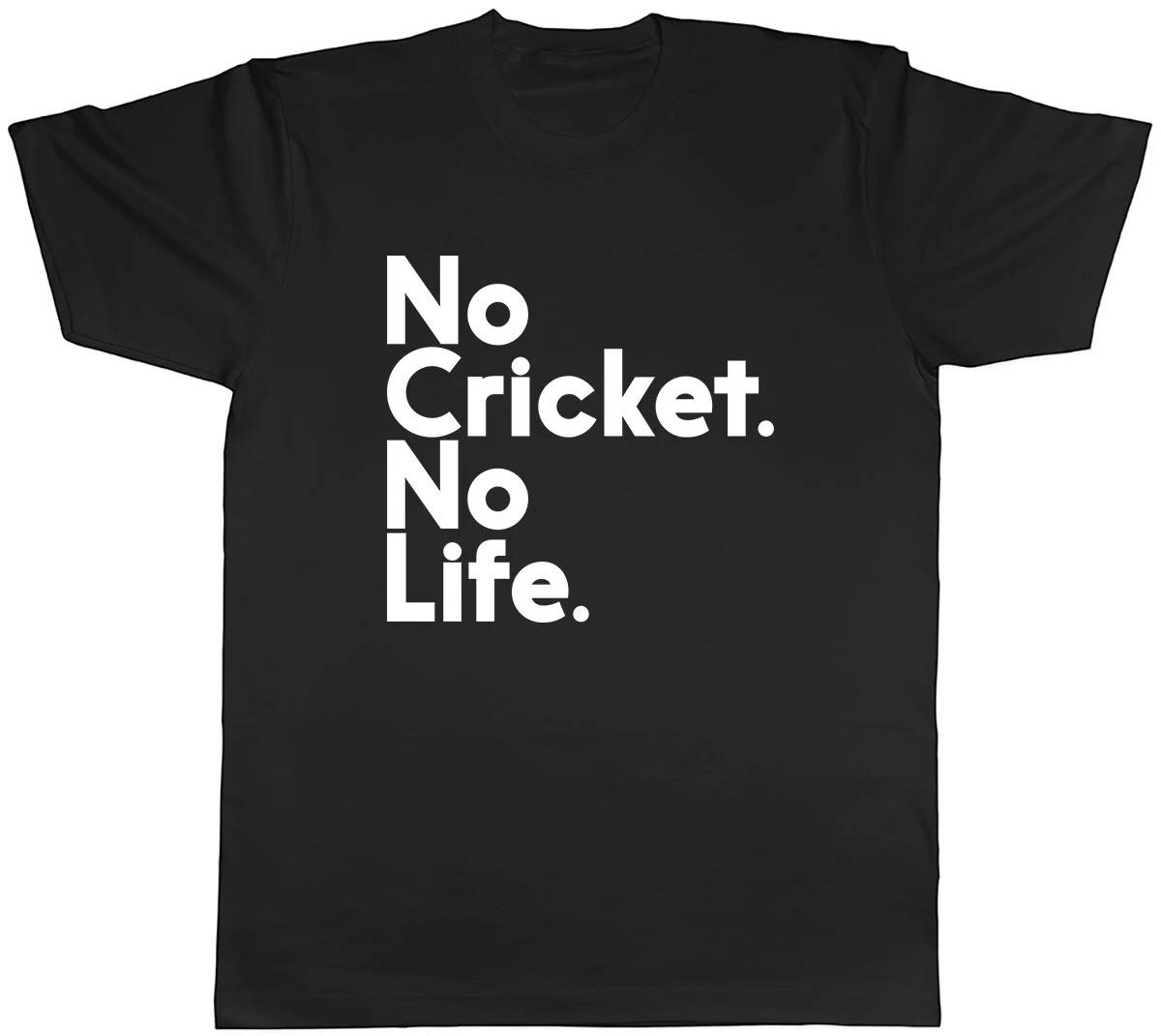 No Cricket No Life Mens Unisex T-Shirt Tee XL