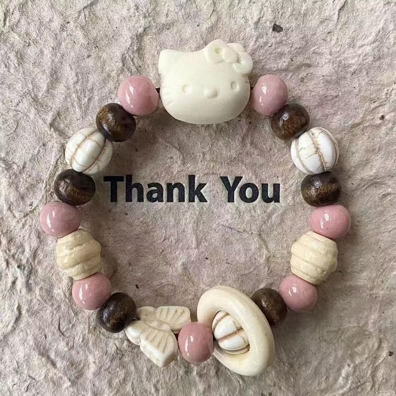 

Nine-pack Jingdezhen kitten bracelet female biscuit cat series niche Chinese temperament versatile design bracelet hand