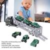 1/48 Carrier Truck with Cars Toys Set Portable Alloy Plastic Transport Vehicle with Car Models for Gifts Ornament