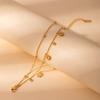 Light Luxury High-End Stainless Steel Diamond-Encrusted Bracelet, Moon Sun Love Geometry Does Not Fade Jewelry Women