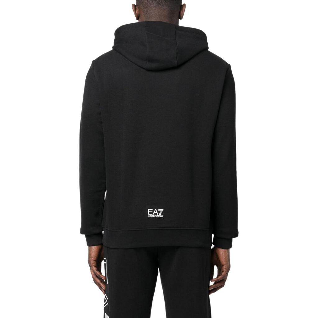 Emporio Armani EA7 SS23 Letter Print Hooded Casual Sweatshirt Men Sweatshirt Black 3RPM13-PJLSZ-1200