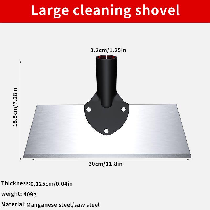 

Лопата для прополювання з нержавіючої сталі – Багатоцільовий садовий інструмент для вулиці для видалення льоду, посадки, копання та очищення Shovel head 300mm