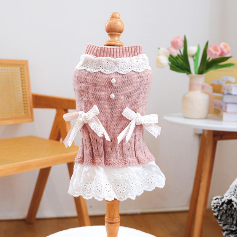 

Pet circle, pet dog clothes, autumn and winter comfortable and warm lady wool skirt, pet supplies XS