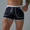 Männer Sommer Schwimmen Lkw Mid-rise Kordelzug Patchwork Farbe Tasche Schwimmen Shorts Schnell Trocknend Stretch Strand Surfen Shorts
