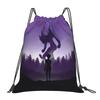 Custom EVA Evangelions Drawstring Bags for Shopping Yoga Backpacks Women Men Manga Sports Gym Sackpack