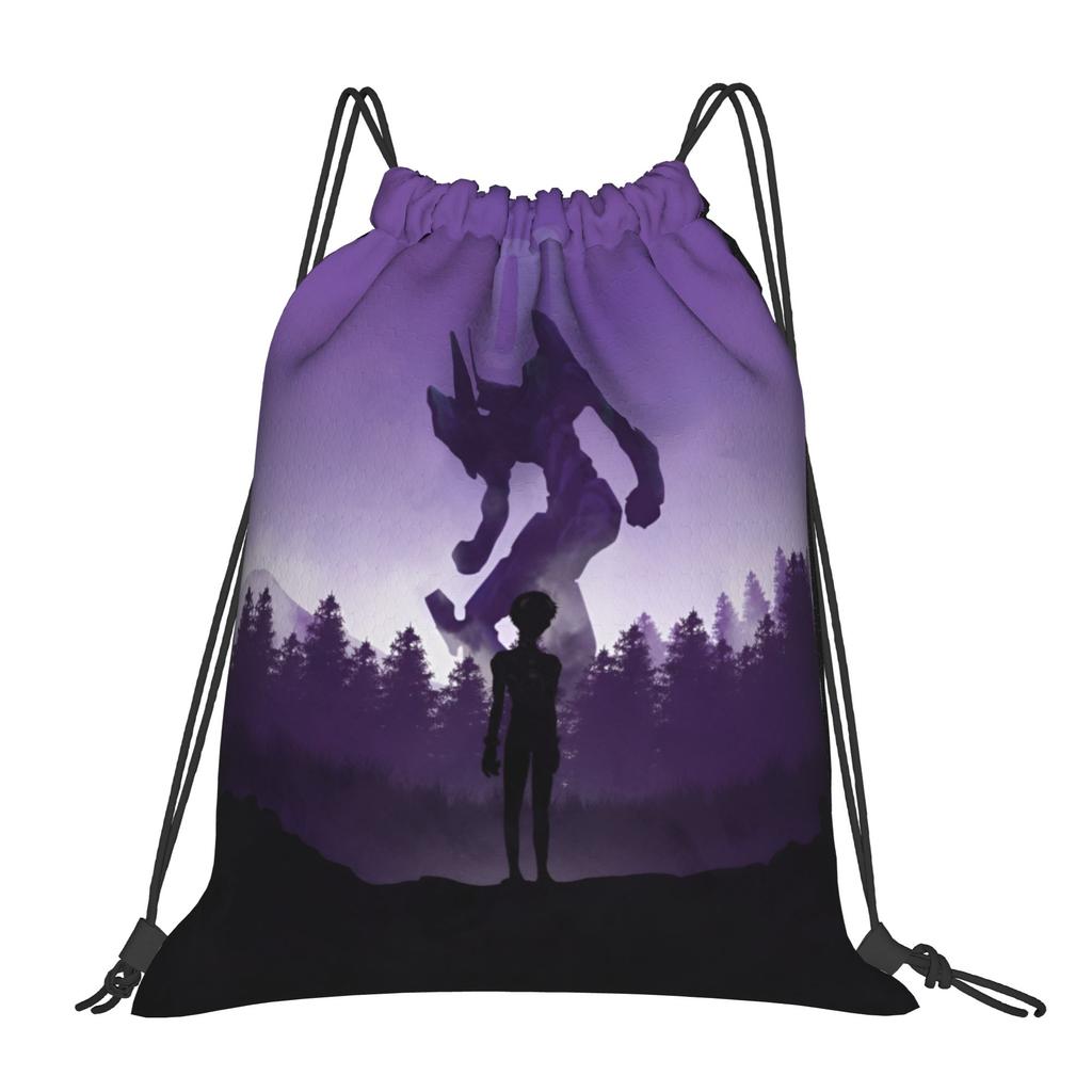 Custom EVA Evangelions Drawstring Bags for Shopping Yoga Backpacks Women Men Manga Sports Gym Sackpack