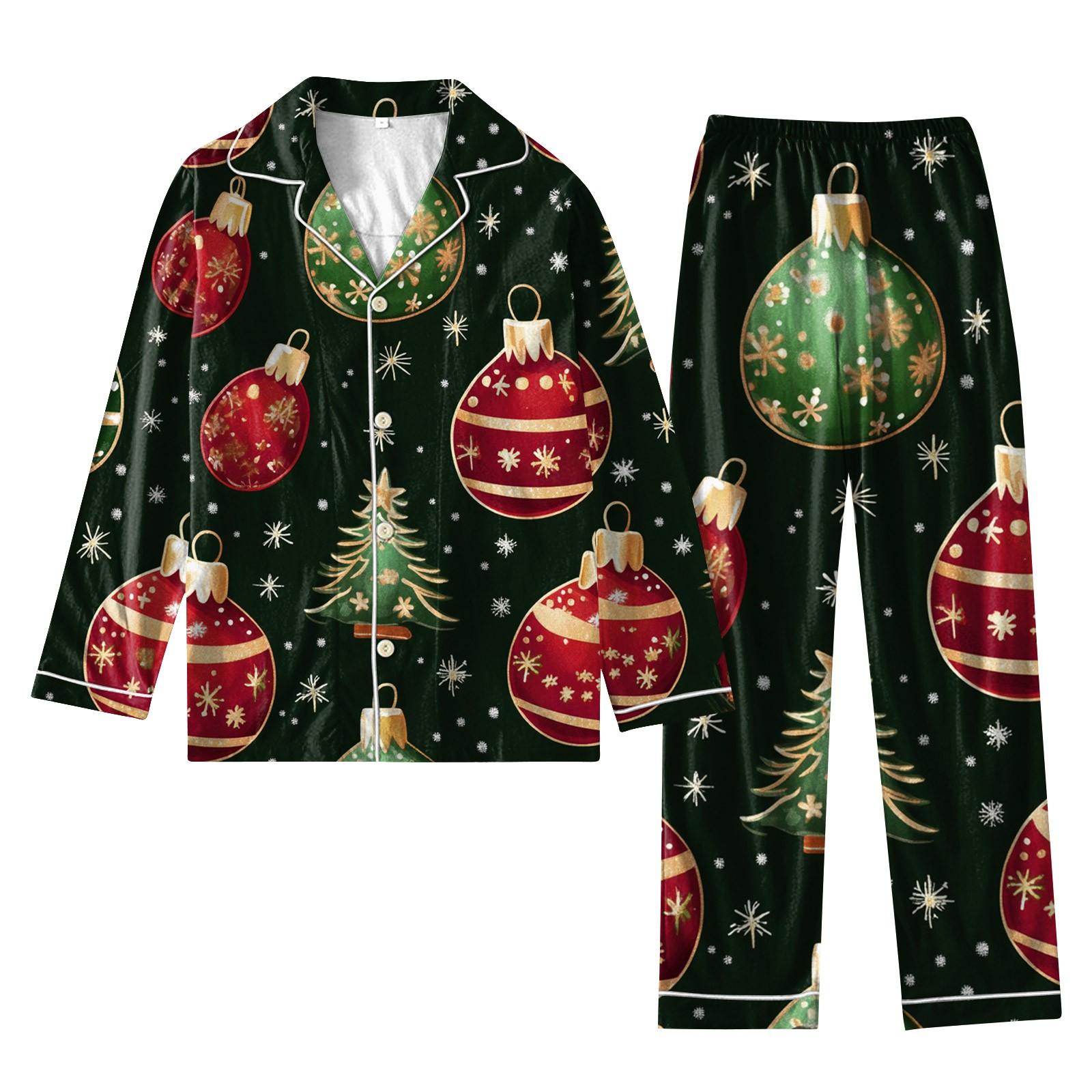 

Женский костюм из 2 предметов с принтом, топ на пуговицах с длинными рукавами, широкие брюки, комплект, пижамный домашний повседневный костюм XL винный