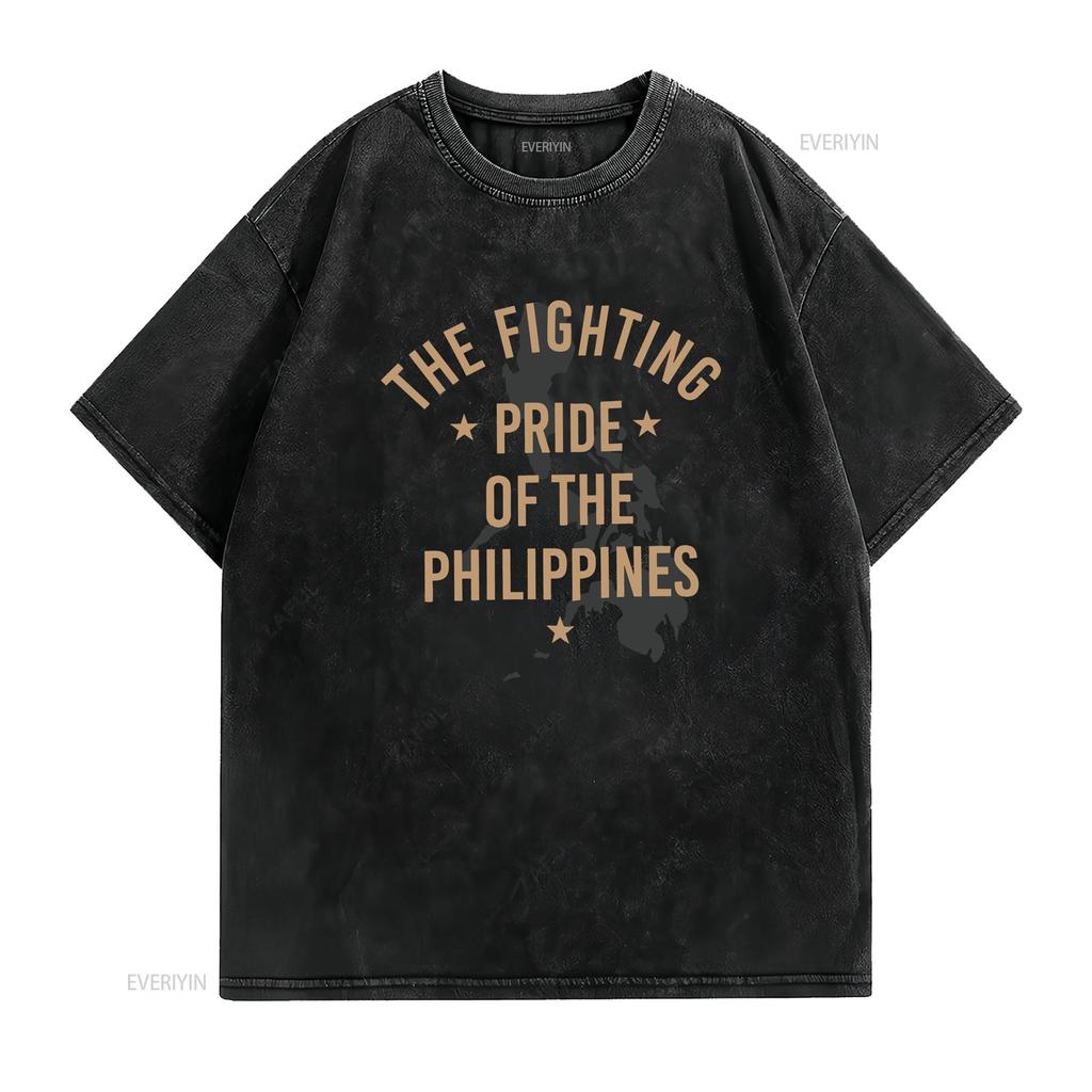 The Fighting Pride of Philippines Team Pacquiao T Shirt vintage Washed Soft streetwear fashion Stylish Casual Slightly
