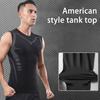 Herren Kompressions-Tanktop, Hohe Dehnung Schnelltrocknendes Sport-Unterhemd für Basketball Laufen, Haltungs Korrektor Muskelformendes Unterhemd, Atmungsaktiv