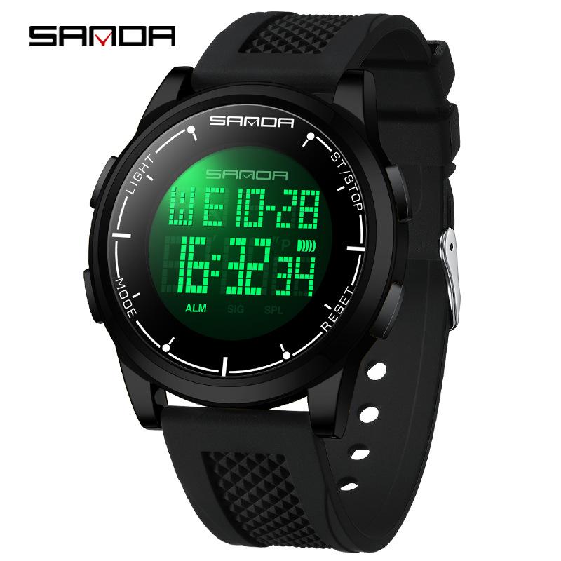 Sanda Luminous Men's Multifunctional Waterproof Digital Watch with Stopwatch and Alarm Clock  