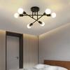 New Elegant, Stylish, and Modern Nordic Black and Gold LED Ceiling Lamp - Contemporary Sputnik Chandelier for Bedroom and Dining