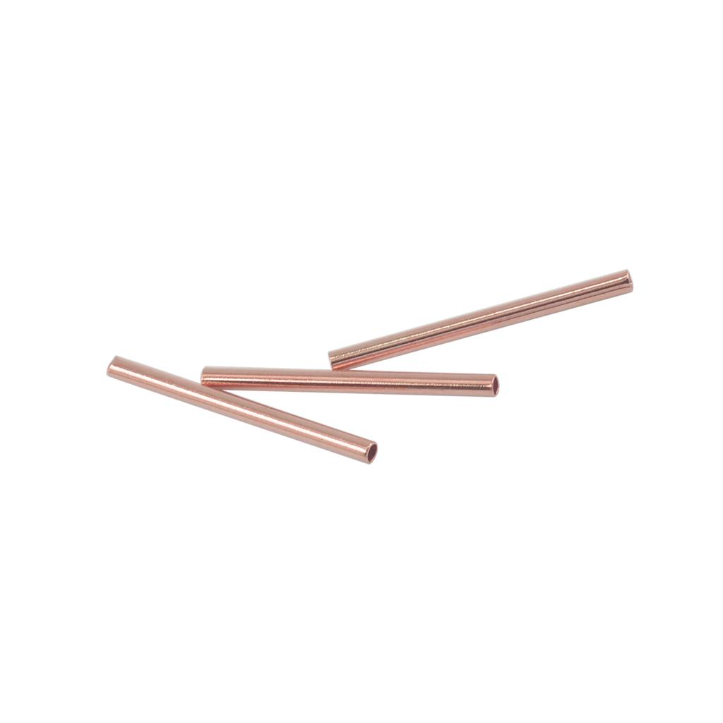 100 Piece Tubes Spacer Metal Beads Tube for Bracelet Necklace