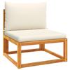 4 Piece Garden Sofa Set with Cushions Acacia Wood & Rope