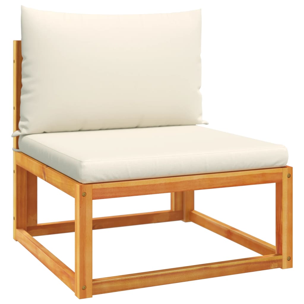 4 Piece Garden Sofa Set with Cushions Acacia Wood & Rope