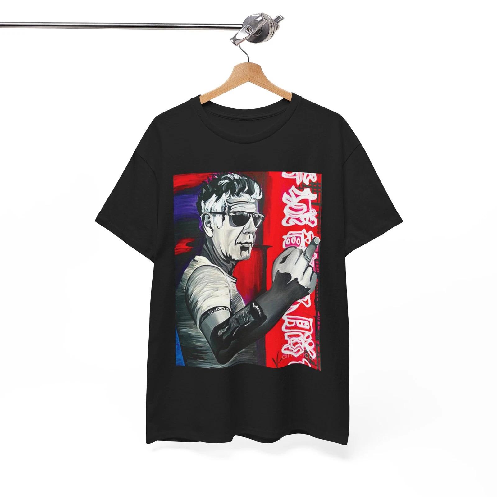 

Anthony Bourdain T-shirt, Midlle Finger Unisex Tee M