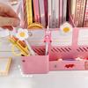File Box Convenient Large Capacity Widely Used Ornamental Detachable Long Lasting Sturdy Stationery File Basket Storage Box for School
