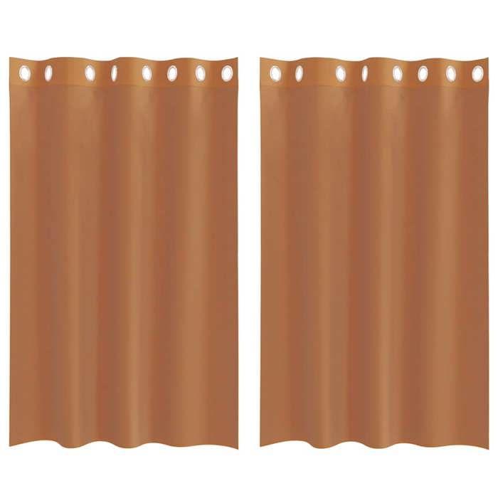 VidaXL Rideaux en voile avec œillets 2 pcs terre cuite, rideau en filet, rideau transparent, voile de fenêtre, traitement de 4102138