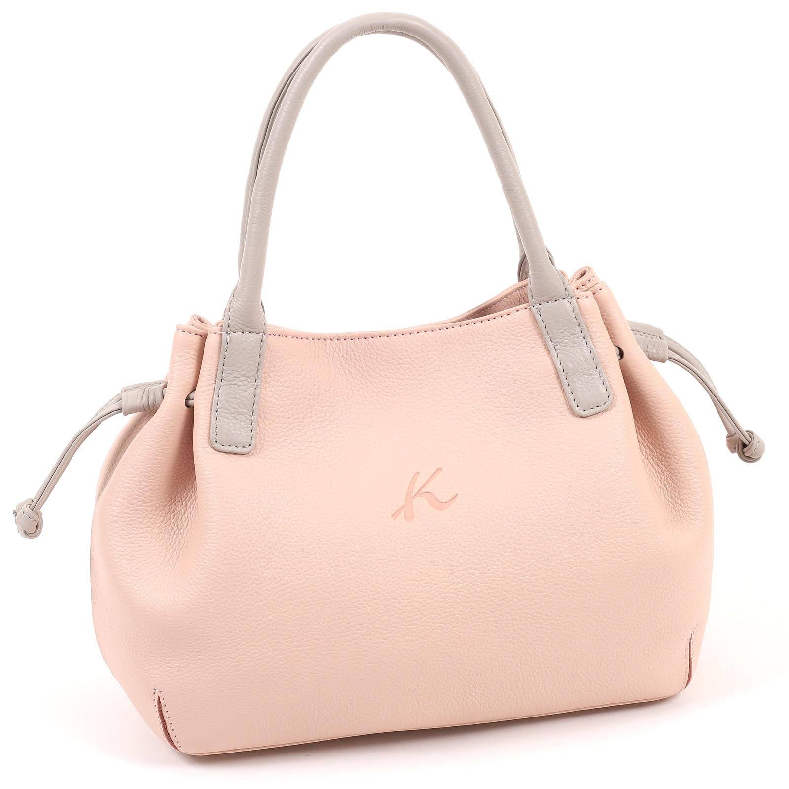 

Adjustable leather strap at cowhide handbag gray 72821 [Kitamura] opening, Y-1423, women s, pink/light [red]