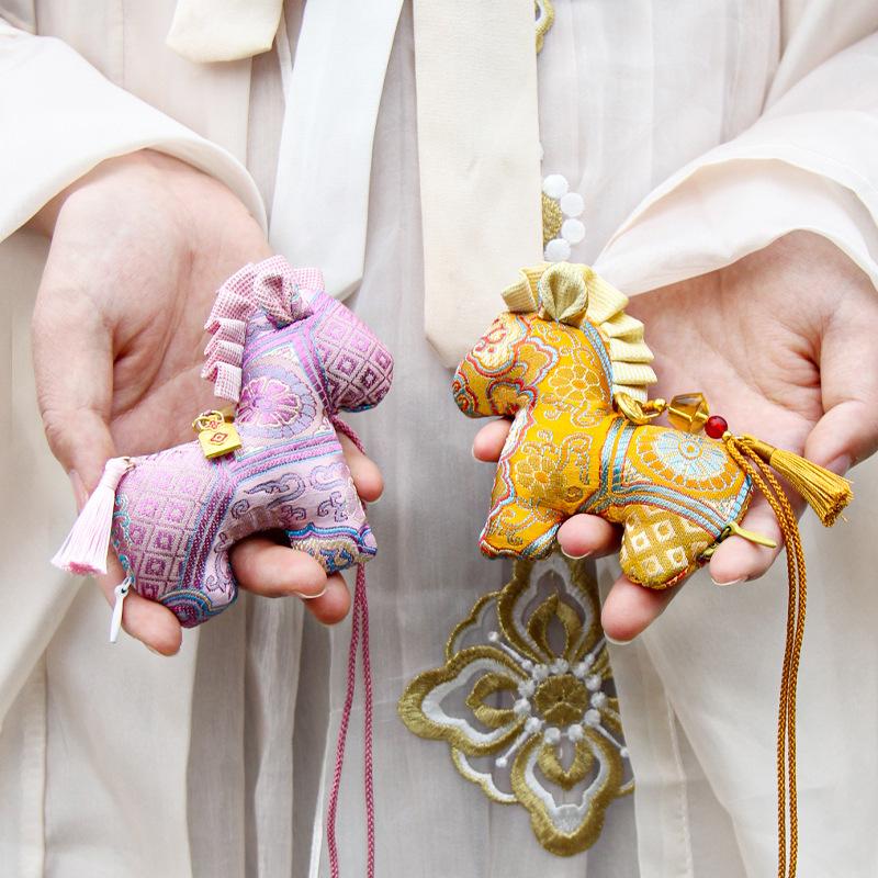 2026 Year Of The Horse Sachet Hanging Ornament Car Interior Pendant Backpack Charm New Year Lucky Housewarming Decoration Gift